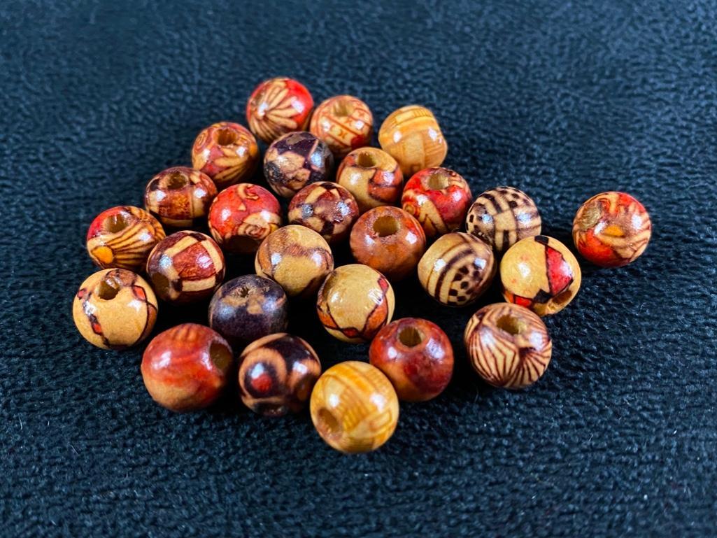 2 Packs of Round Wooden Painted Beads (1 of 4)