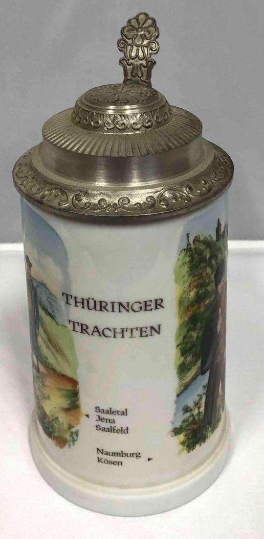 Lichte Fine China Thuringer Trachten German Stein With Pewter Lid (1 of 12)