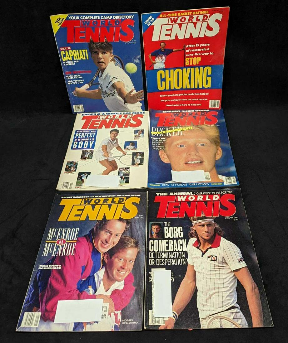 6 World Tennis Magazines 1990s McEnroe Borg (1 of 8)