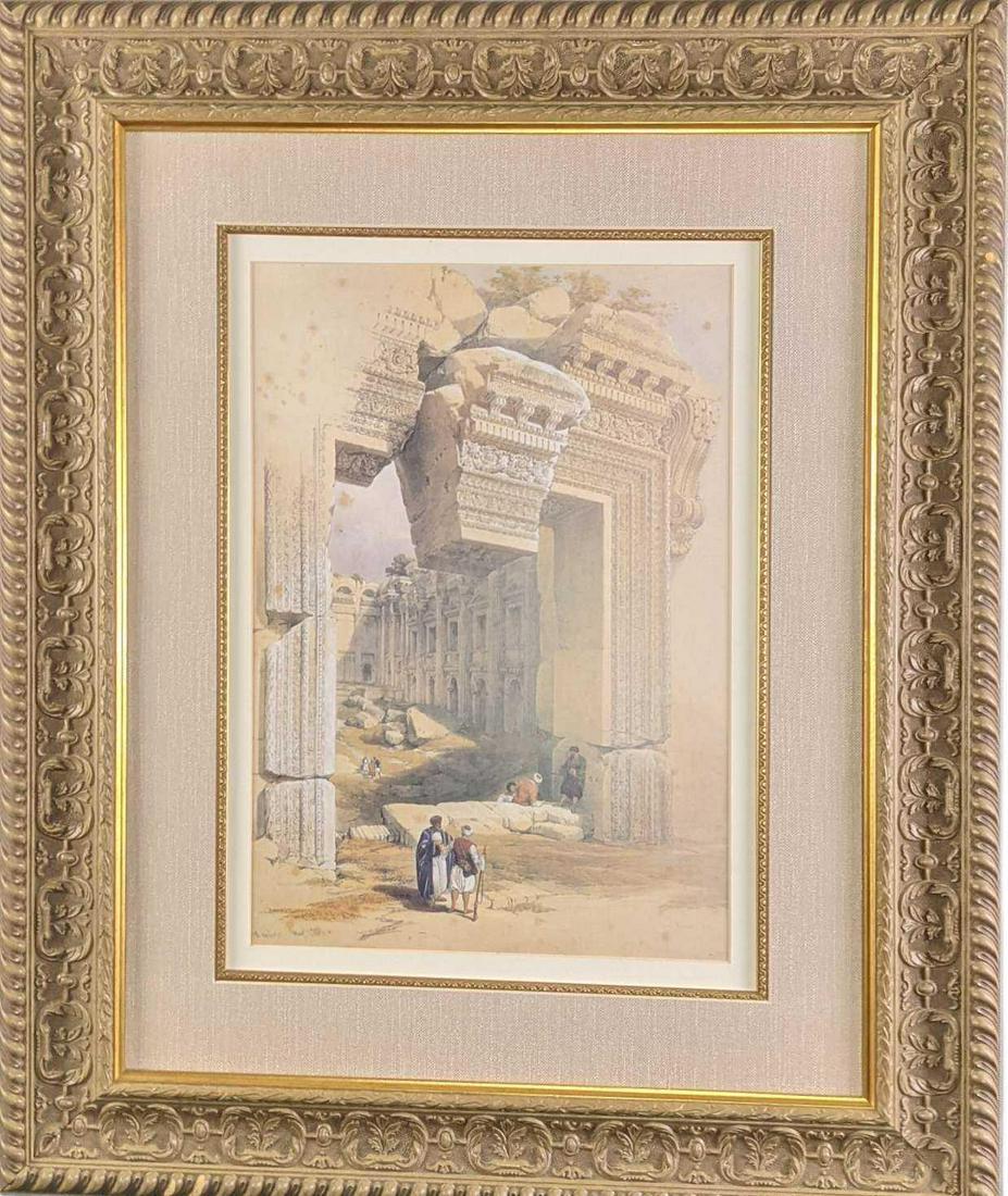 Art Print Lithograph Doorway of Baalbec (1 of 8)