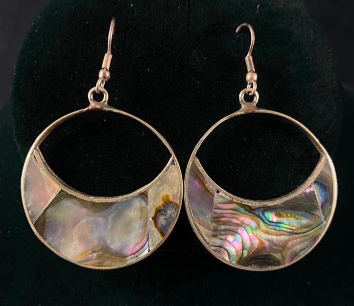 Sterling Silver & Abalone Dangle Earrings (1 of 4)