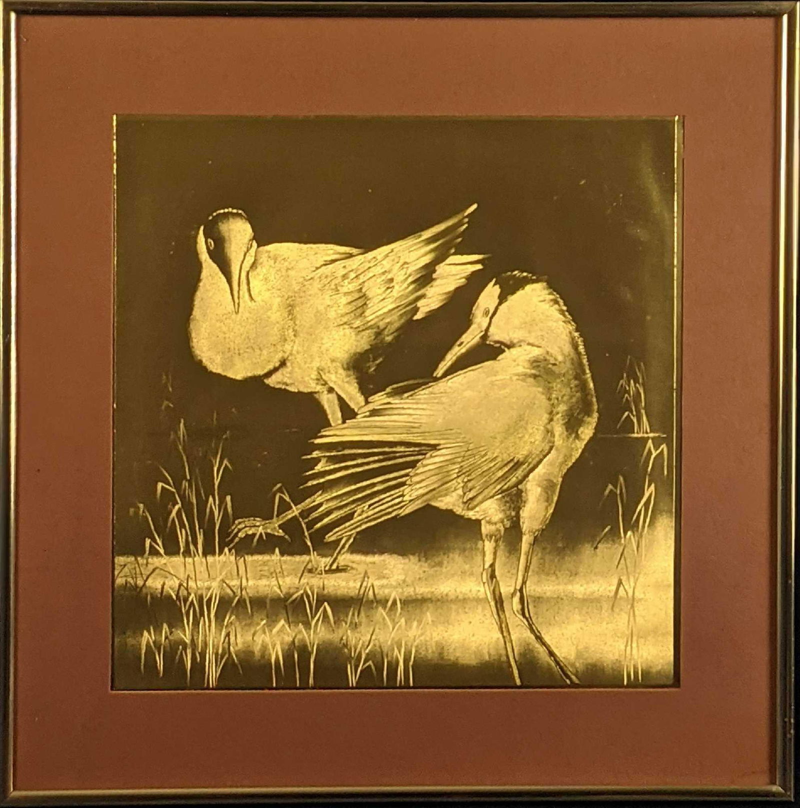 Vintage Gold Foil Etching Print Of Two Birds. Mar 19, 2023 Rapid