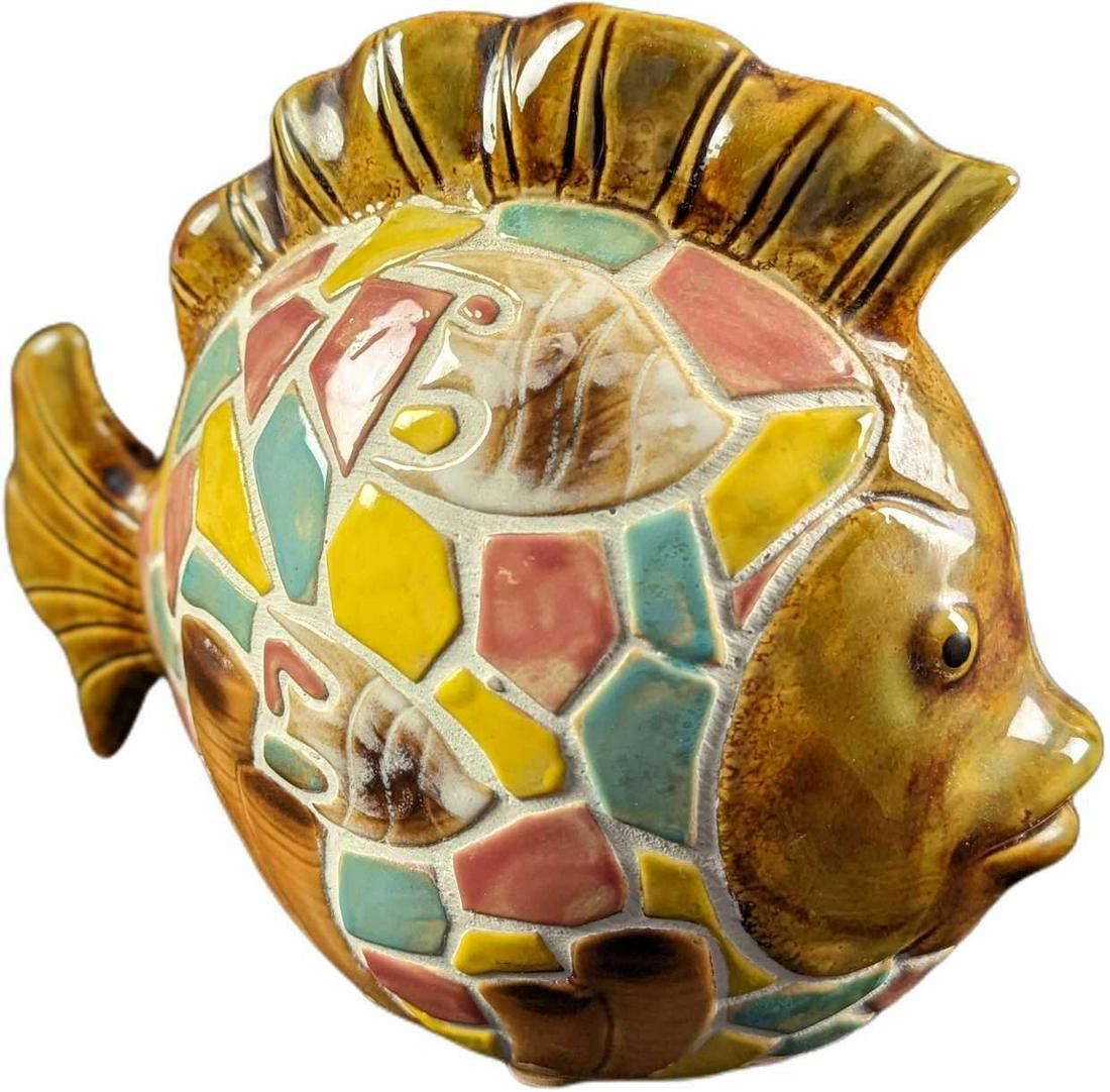 Ceramic Colorful Mosaic Fish Sculpture (1 of 7)