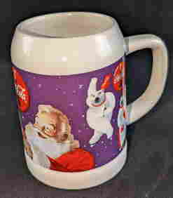 Coca Cola Santa Polar Bear Beer Mug Stein (1 of 6)