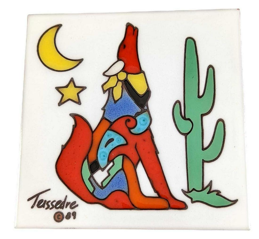 Cleo Teissedre Designs Colorful Coyote Tile (1 of 4)