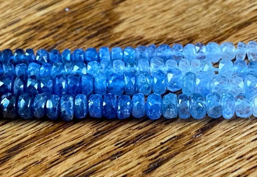 Color Fade String of Natural Sapphire Beads (1 of 4)