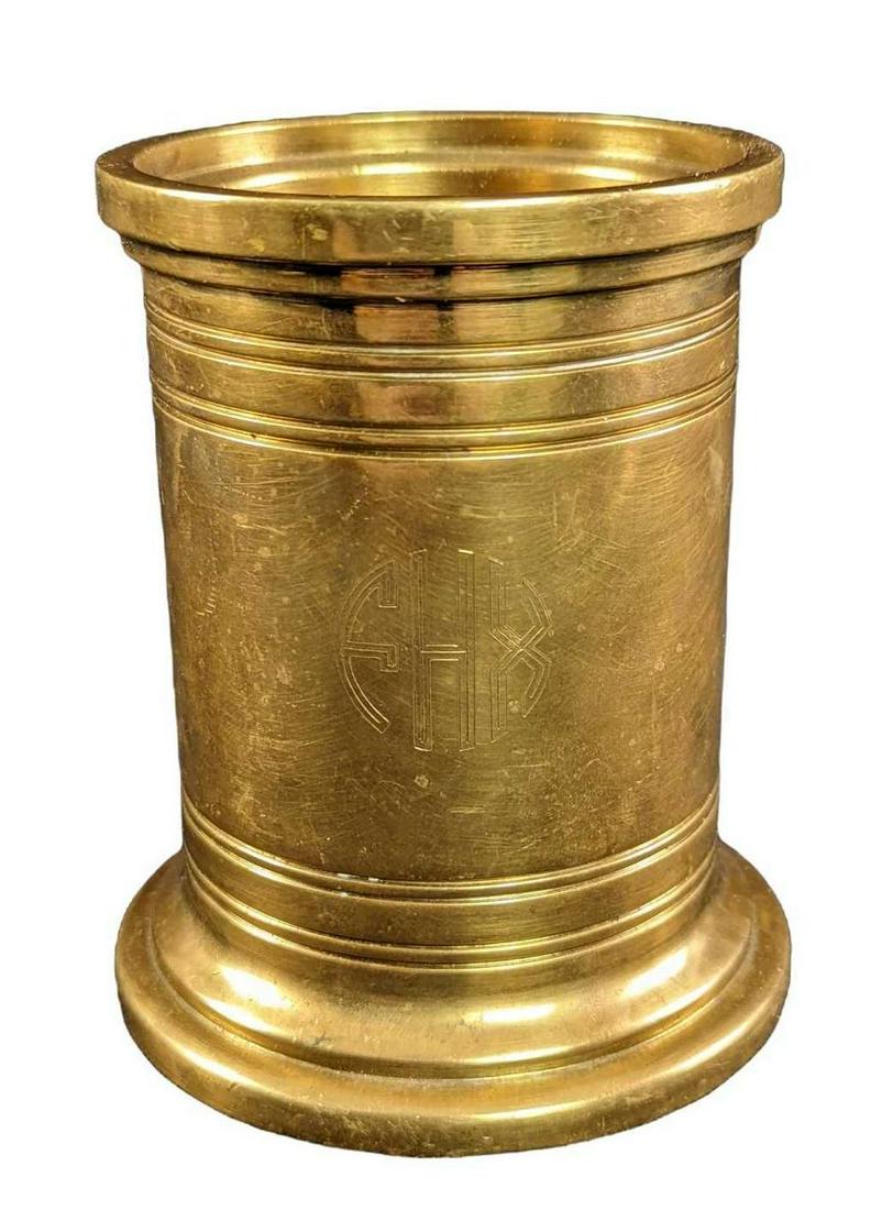 Vintage Brass Executive Pen & Pencil Holder (1 of 6)