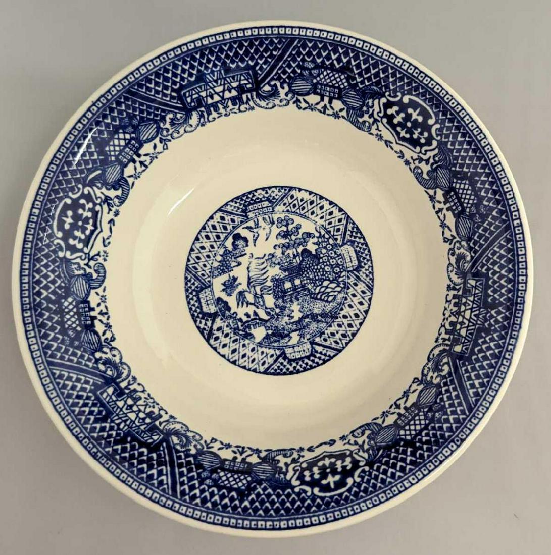 Vintage Blue Willow Dinner China Bowl (1 of 3)