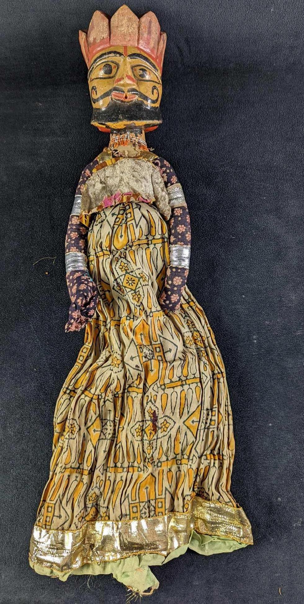 JB Vintage Burmese Style Handmade Wood Marionette Doll (1 of 5)