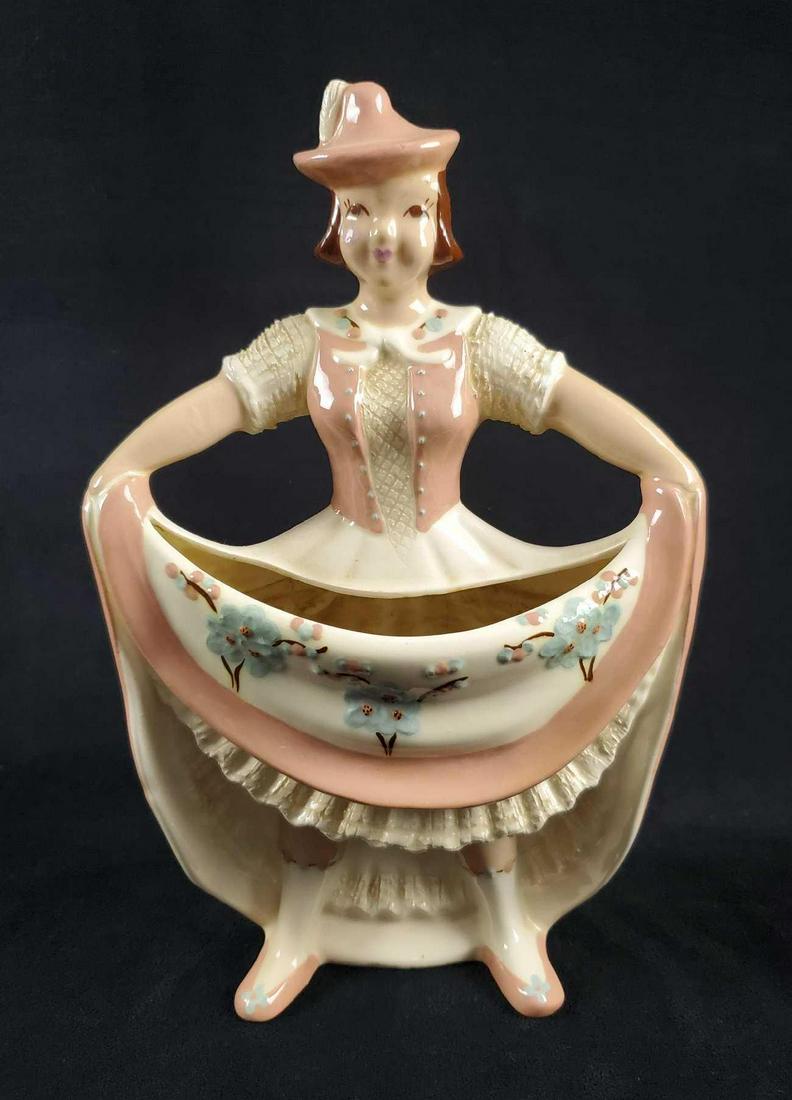 Vintage Mid Century Hedi Schoop Girl In Pink Vase (1 of 8)