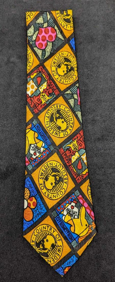 Absolut Vodka Romero Britto Silk Tie New (1 of 6)