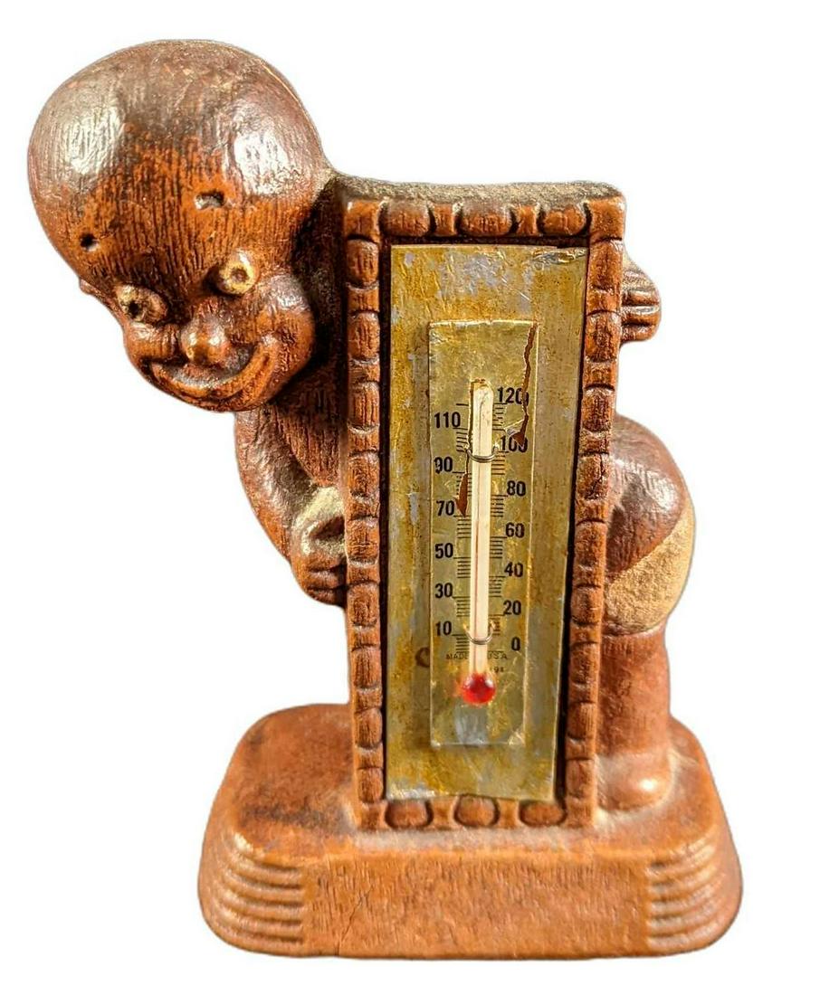 Black Americana Diaper Dan Thermometer Holder 1949 (1 of 6)