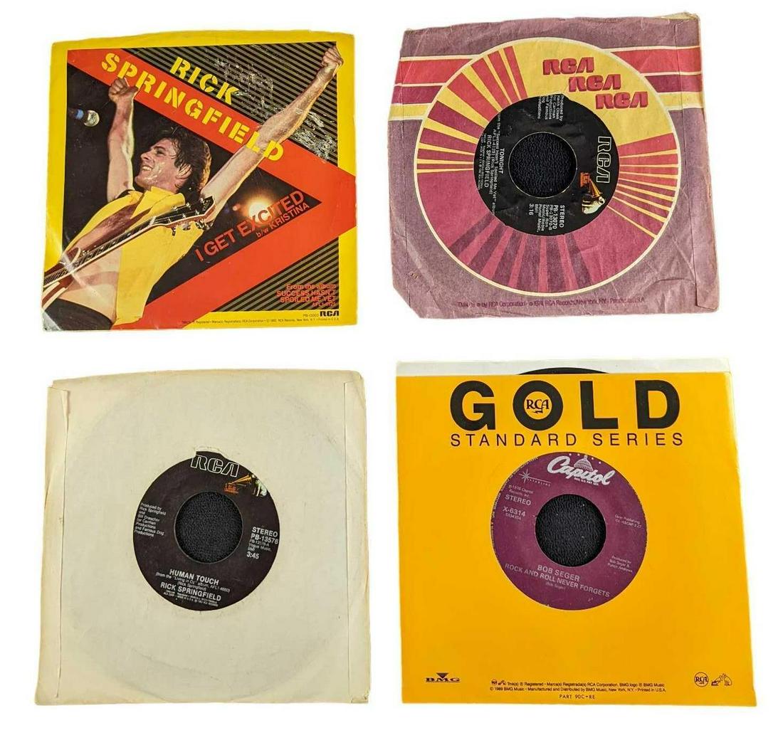 4 Rick Springfield And Bob Seger 7" Singles (1 of 4)