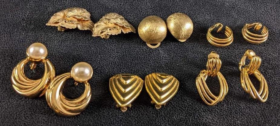 Golden Colored Assorted Clip on Earrings (1 of 5)
