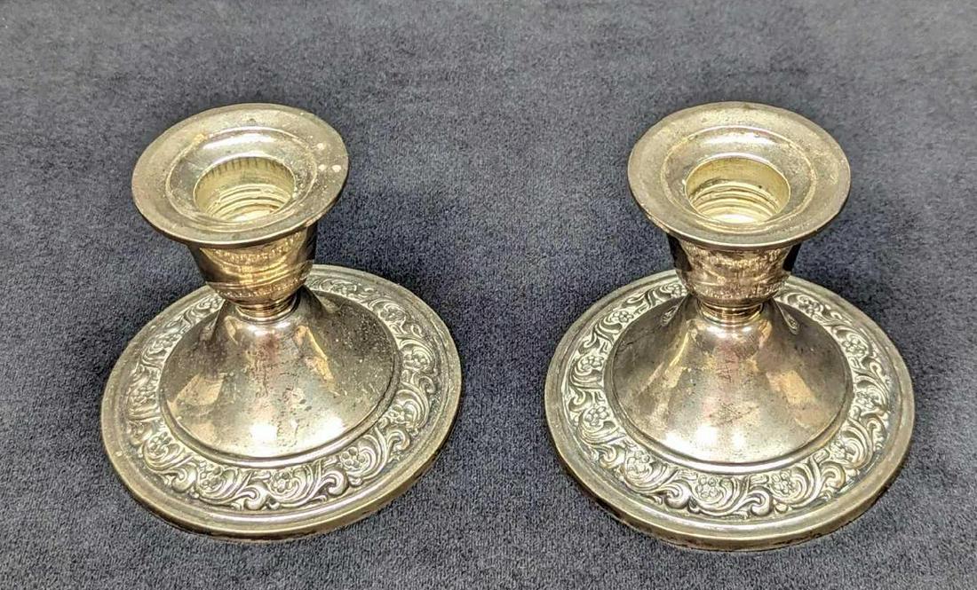 Alvin Sterling Silver #s217 Console Candlestick Pair (1 of 6)