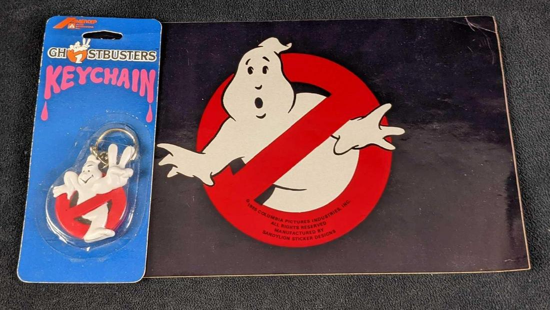 Vintage Ghostbusters Sticker And Keychain (1 of 4)