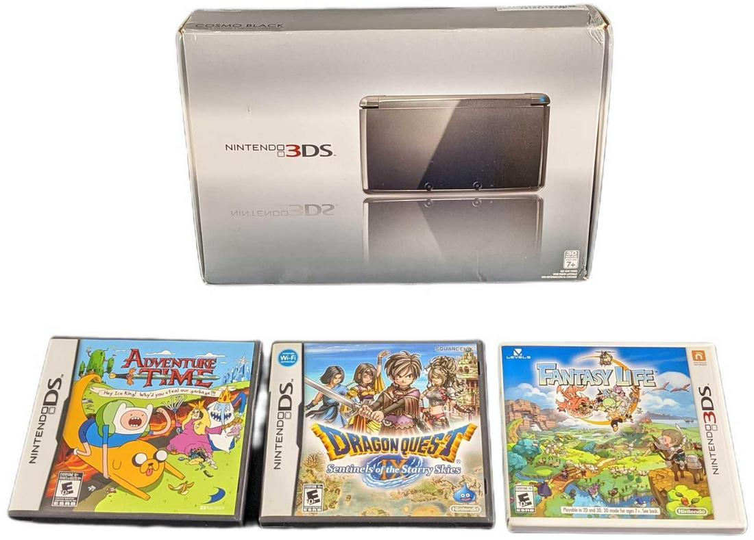 Nintendo 3DS Black In Box With 3 Games (1 of 9)