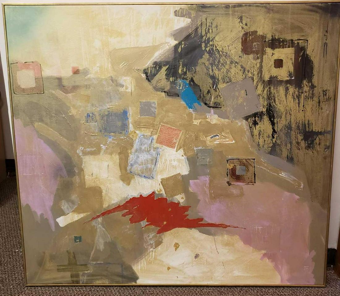 Fritz Stinebaugh 2004 Mixed Media Abstract Acrylic Painting (1 of 7)