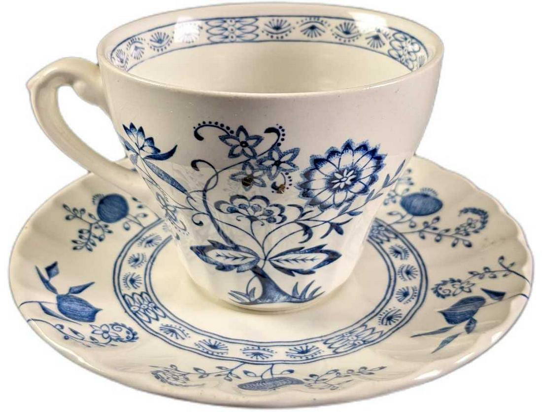 6 Sets Of Retired Blue Nordic By Meakin J & G Cup & Saucers (1 of 8)