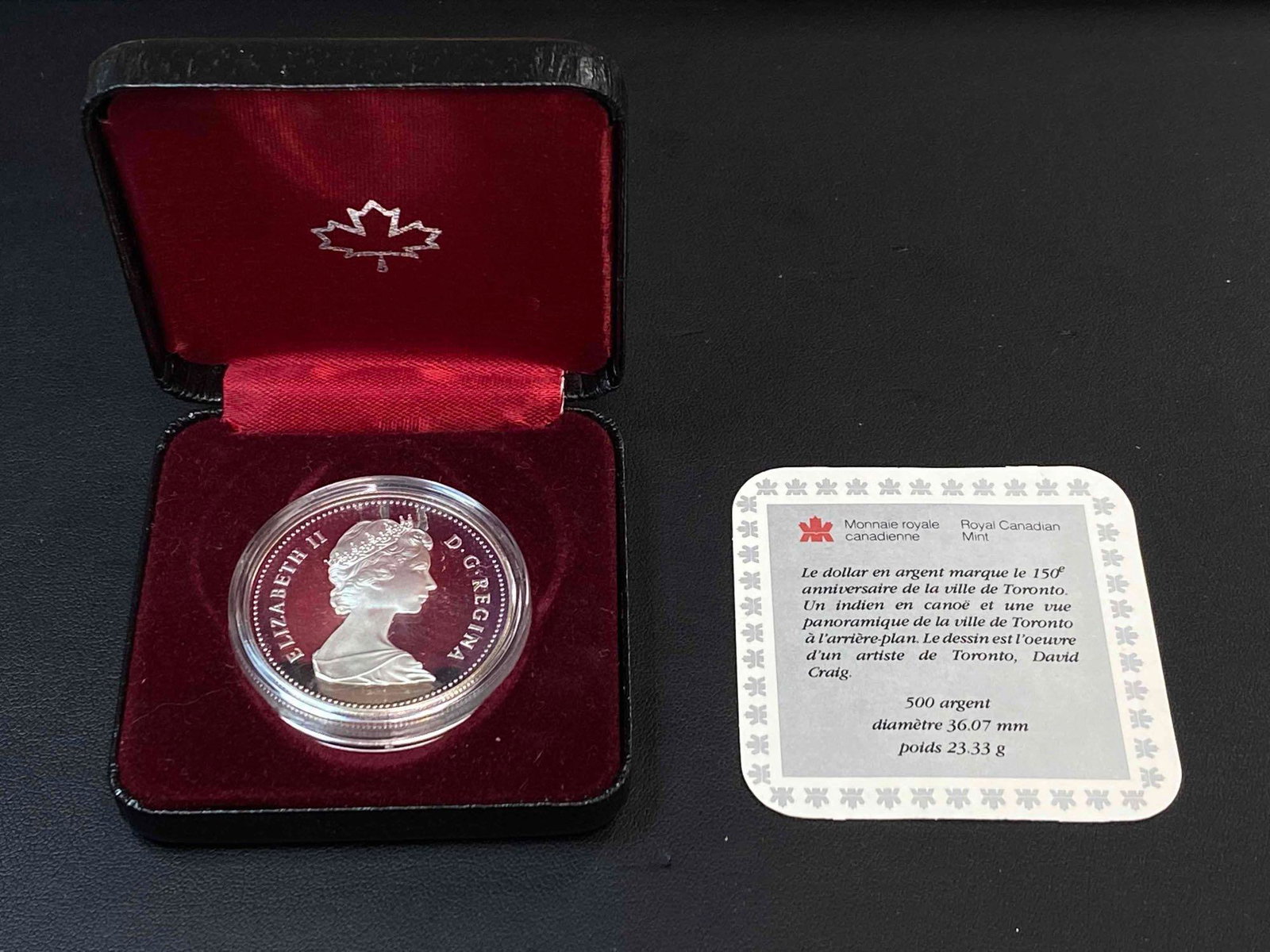 1989 Royal Canadian Mint Silver Dollar Coin Elizabeth/Mackenzie River (1 of 6)