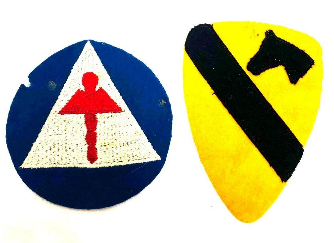 WW1 U.S Civil Defense Medical Patch & A Handmade 1st Cavalry Division Patch (1 of 4)