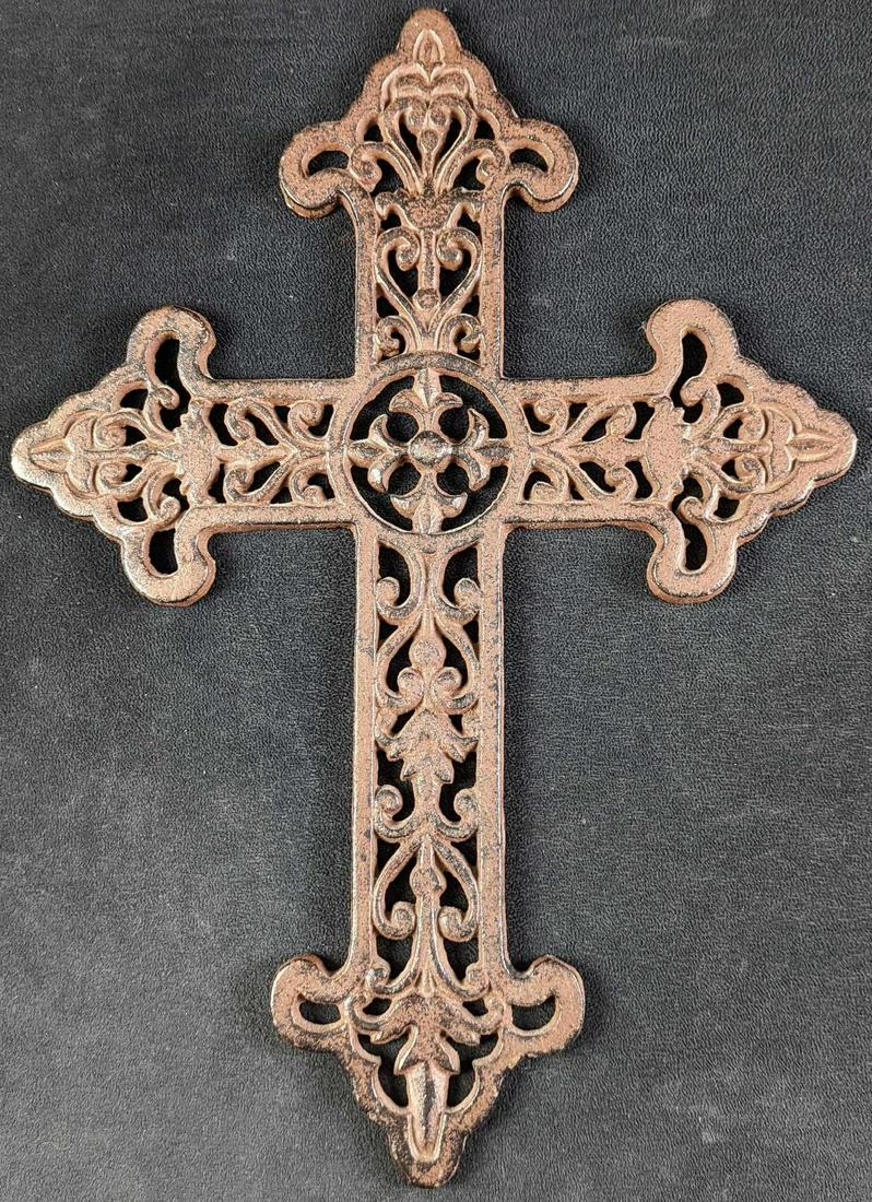 Cast Iron Decorative Wall Cross (1 of 3)