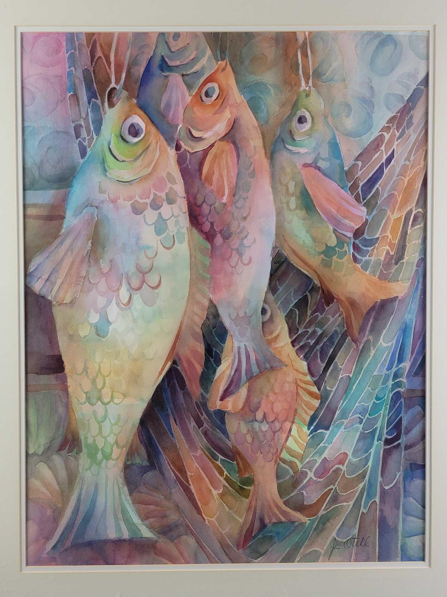 Catch of the Day Original Watercolor Painting By Judy Otell (1 of 10)