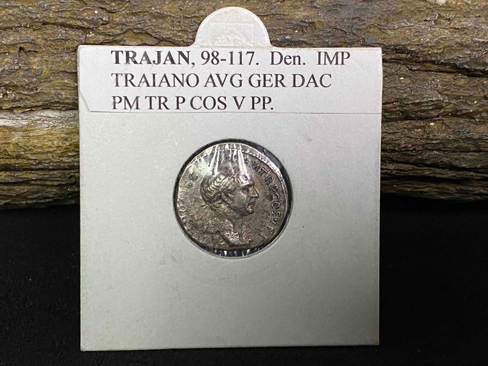 Trajan Ancient Roman Empire Silver Denarius Coin (98-117 AD), Very Fine (1 of 4)