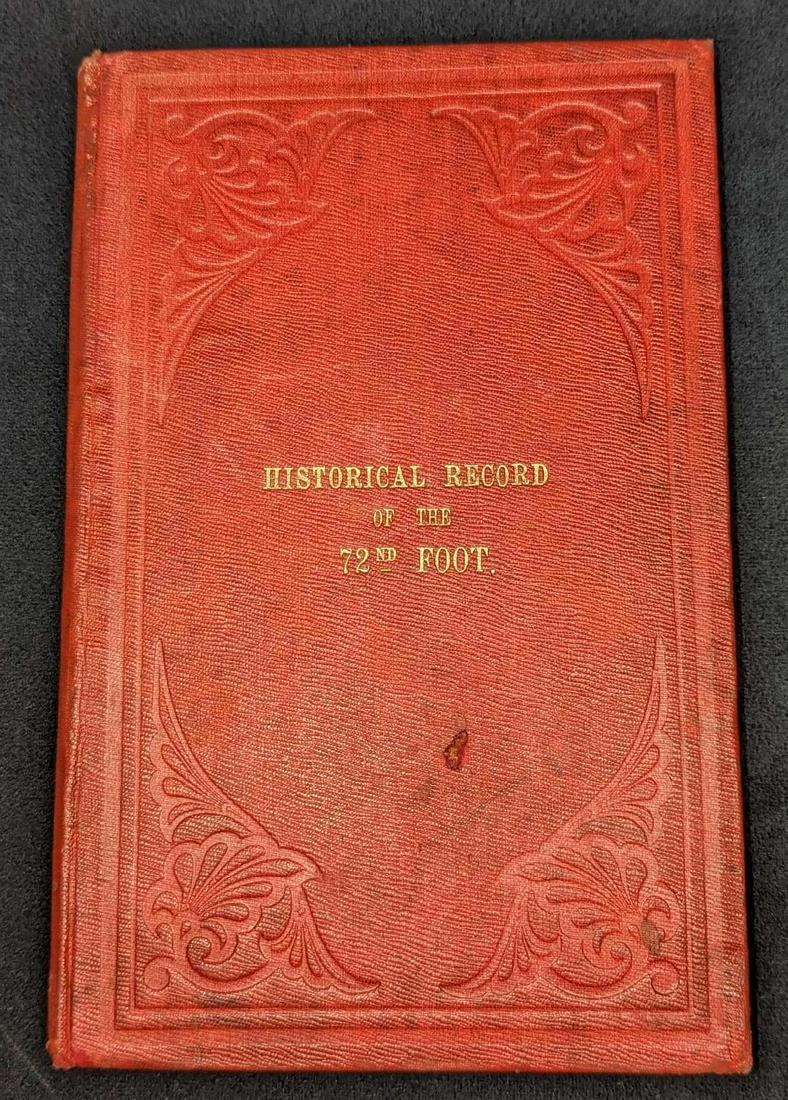 Historical Record of the Seventy-Second Regiment Hardcover (1 of 10)