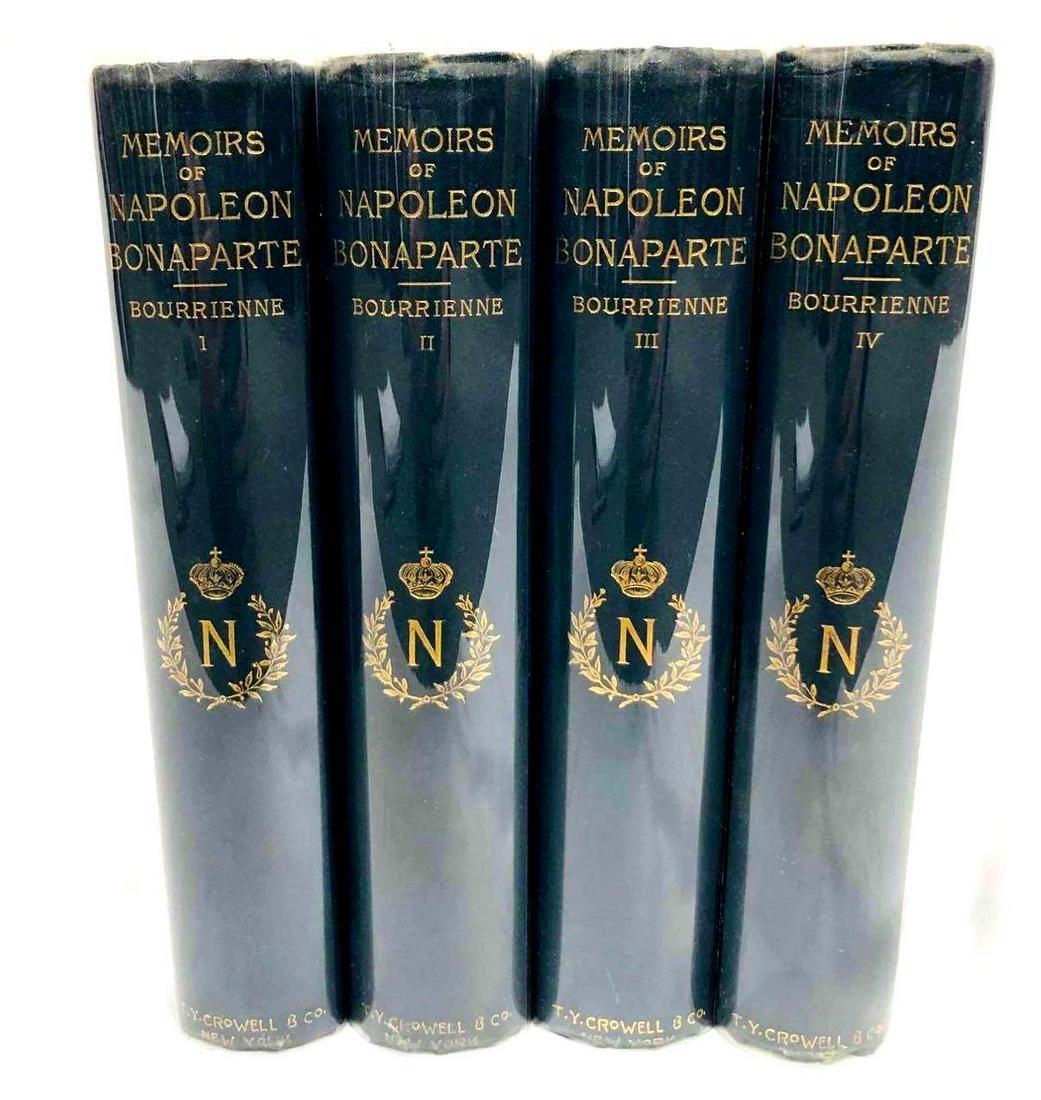 Hardcover Set Memoirs Of Napoleon Bonaparte By Bourrienne Vol.I-IV.: This lot contains a set of Memoirs Of Napoleon Bonaparte by Bourrienne Vol.I-IV. Each book comes with a protective plastic sleeve and is approx 7 3/4" x 5 1/2". Altogether the set weighs about