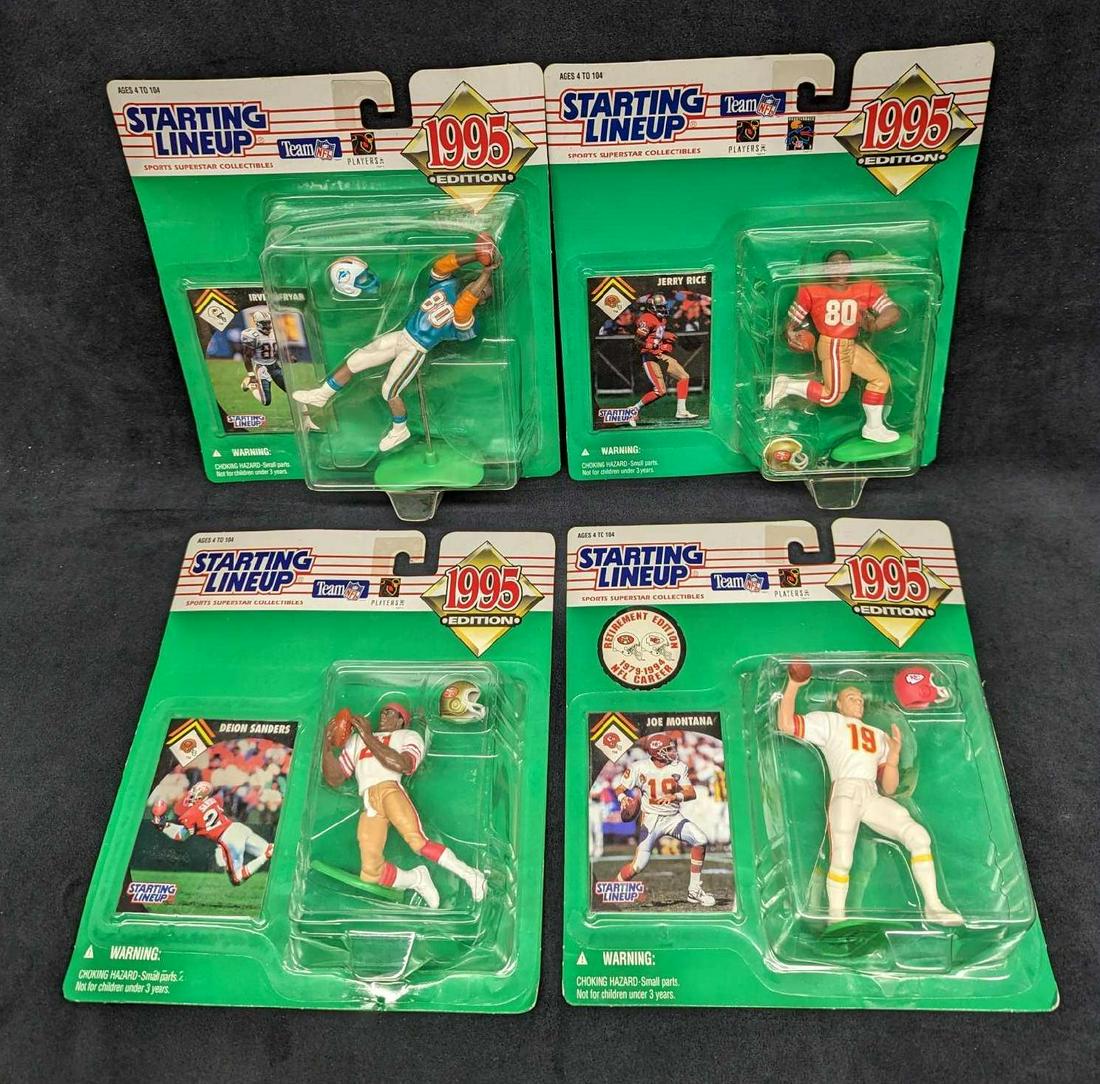 4 Packaged Nfl Starting Lineup Football Figures