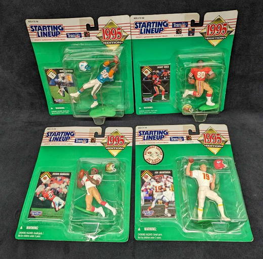 4 Packaged Nfl Starting Lineup Football Figures