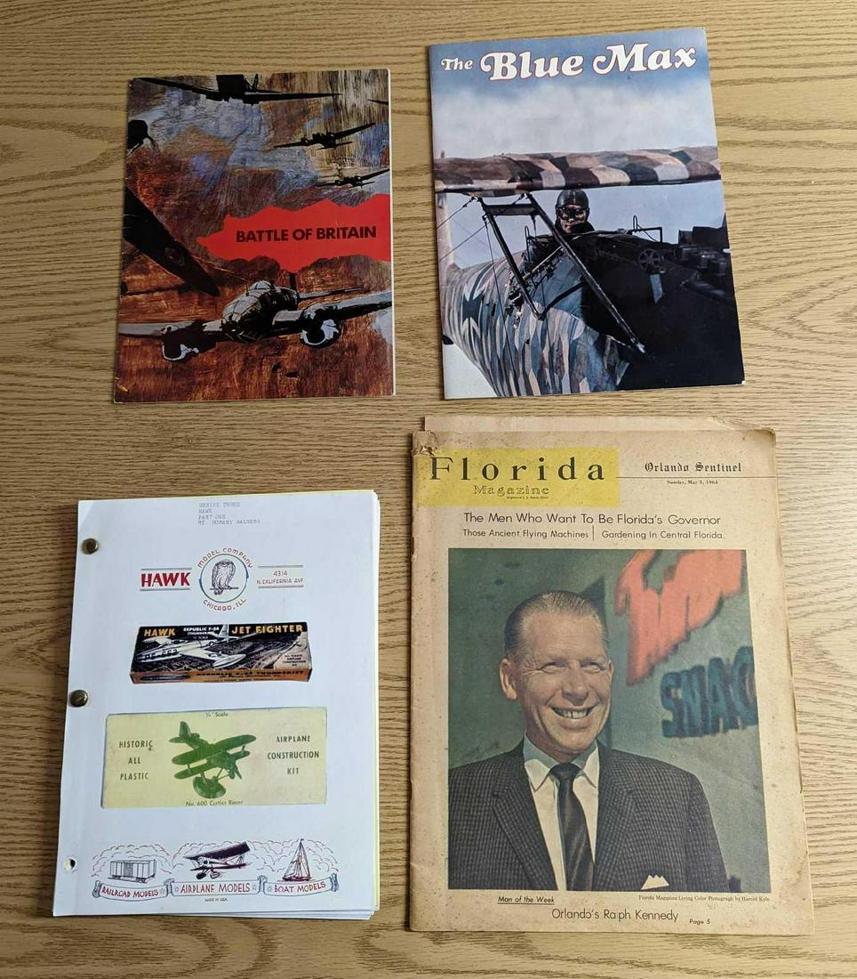 Airplane Movie Programs Hawk Model Adverts & Newspaper (1 of 8)