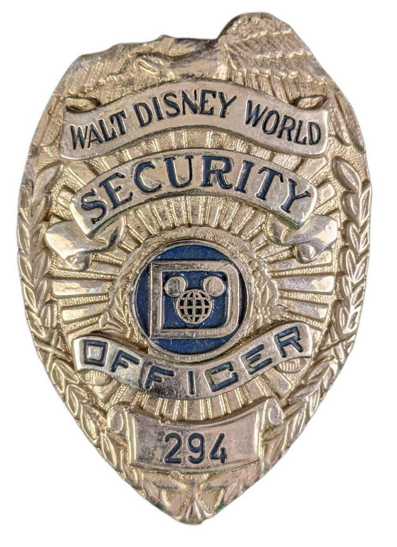 Original Walt Disney World Security Officer # 352 Badge