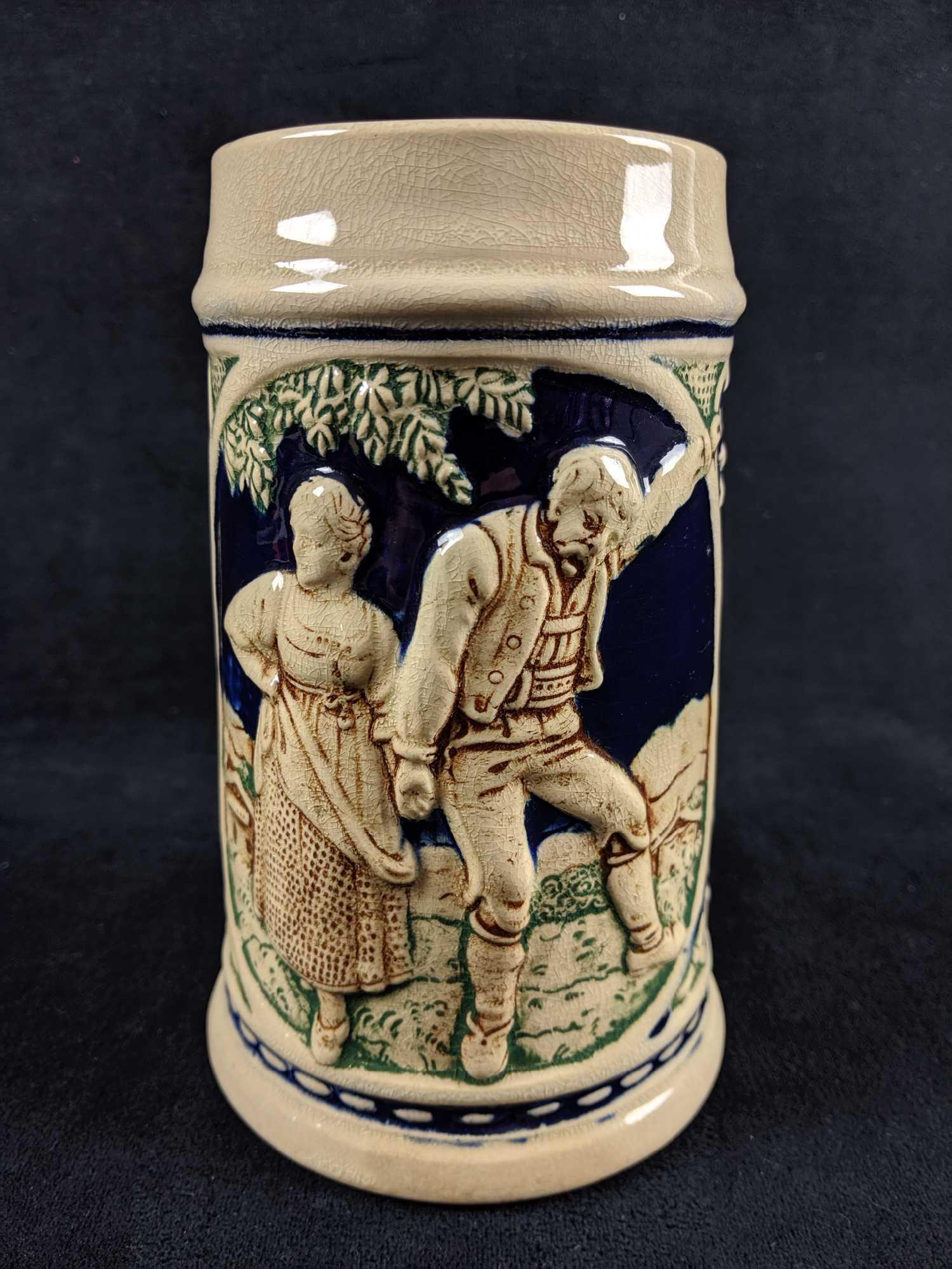 Vintage German Stoneware Handpainted Beer Stein (1 of 7)