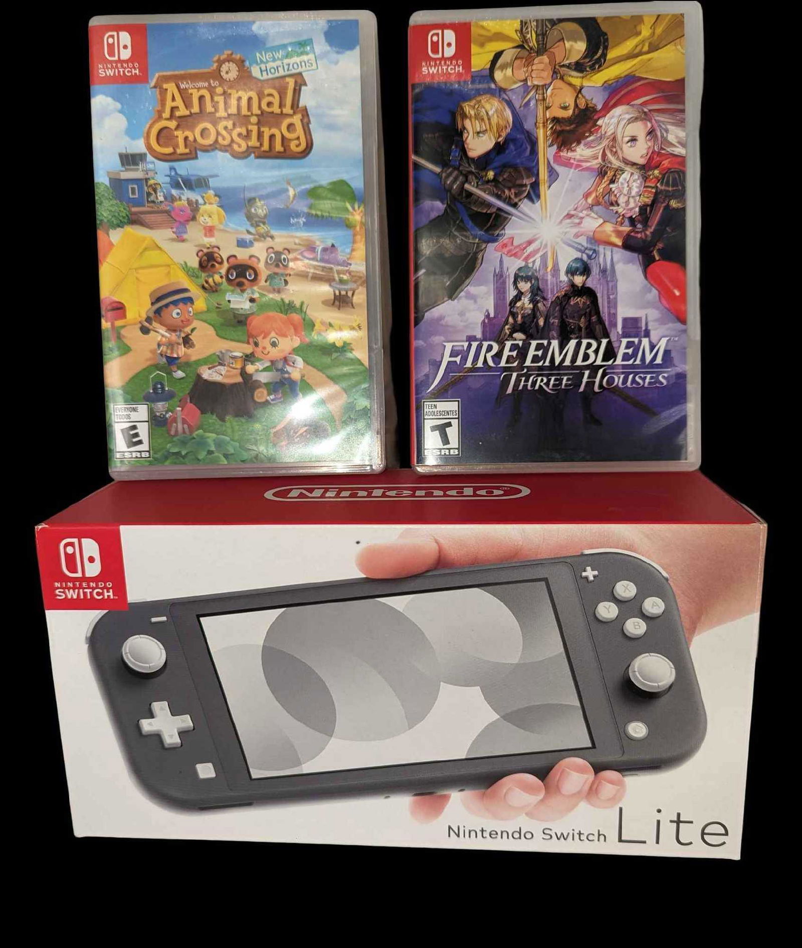 Nintendo Switch Lite Black With Animal Crossing & Fire Emblem (1 of 9)