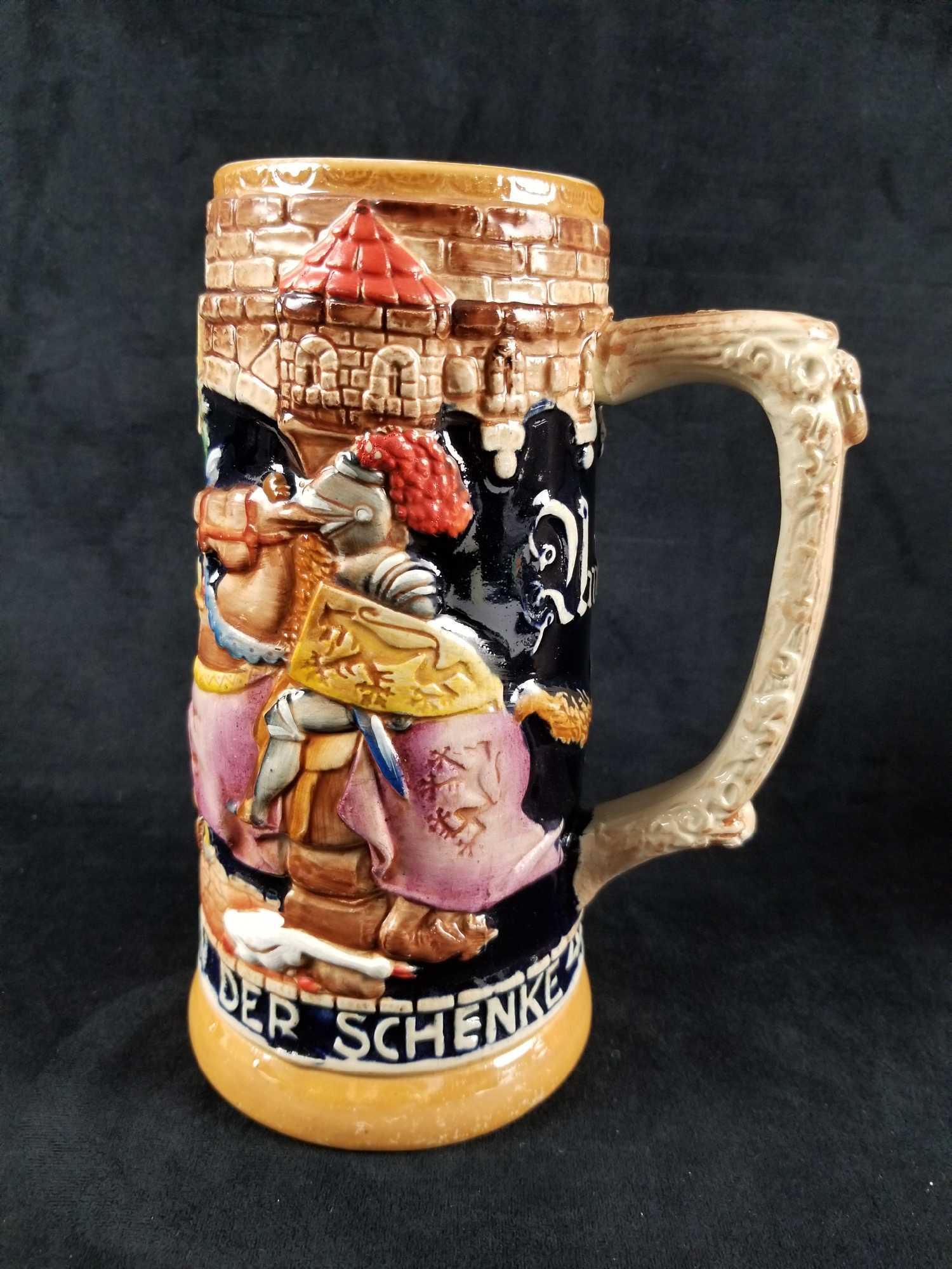 Medieval Knights In A Castle West Germany Beer Stein (1 of 6)
