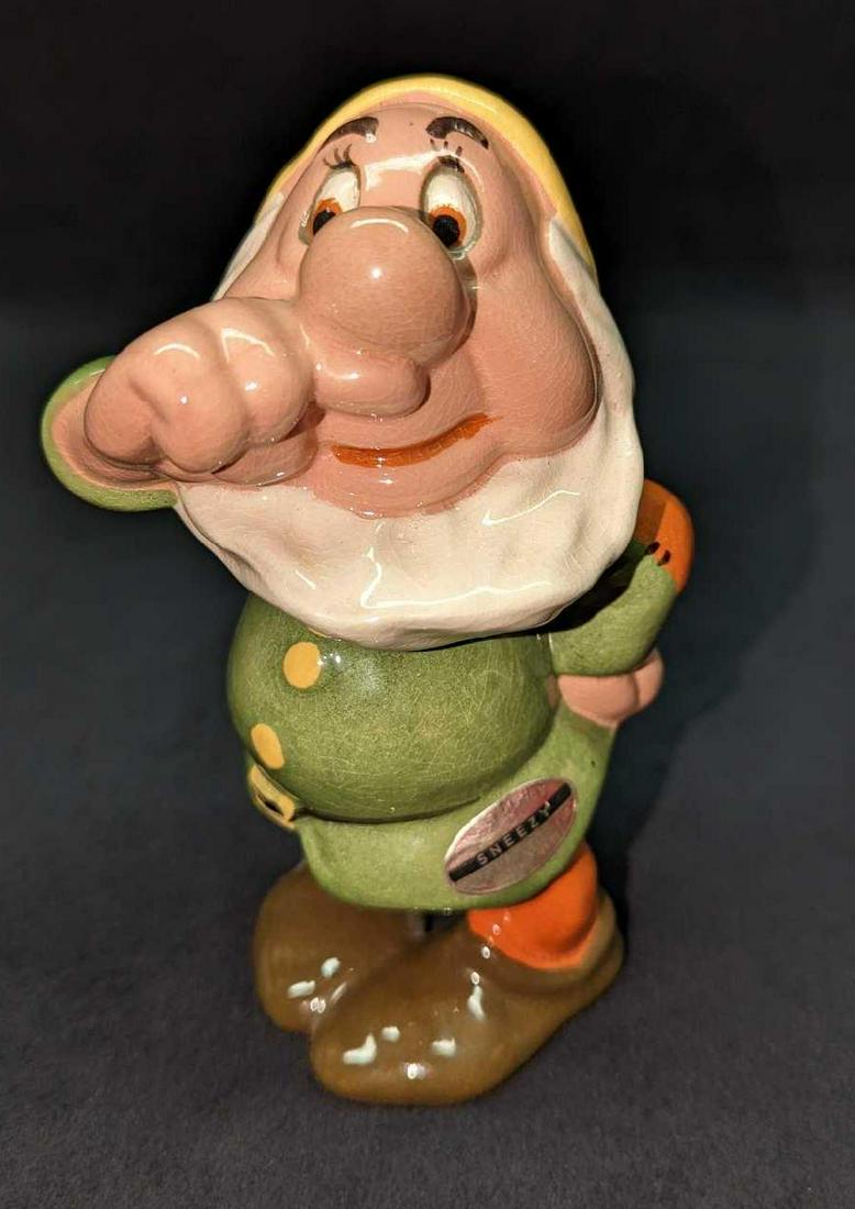 1940s Disney Sneezy Dwarf Evan K Shaw Pottery Figurine (1 of 6)