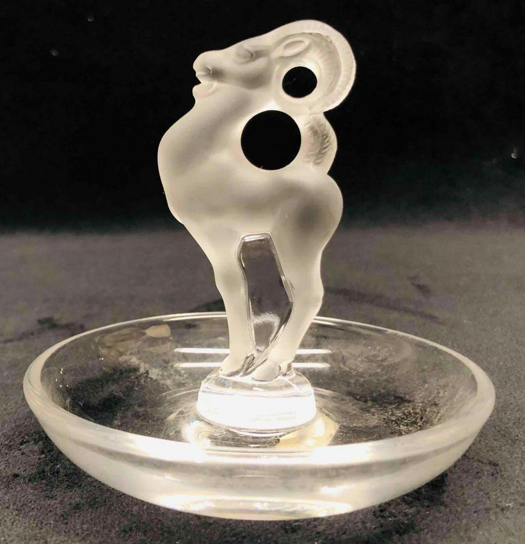 Lalique Marked Crystal Ram Ring Dish (1 of 8)