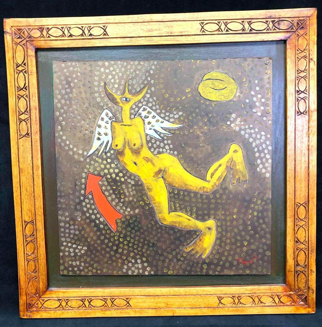 Original Untitled Painting by Pasko on Board (1 of 3)