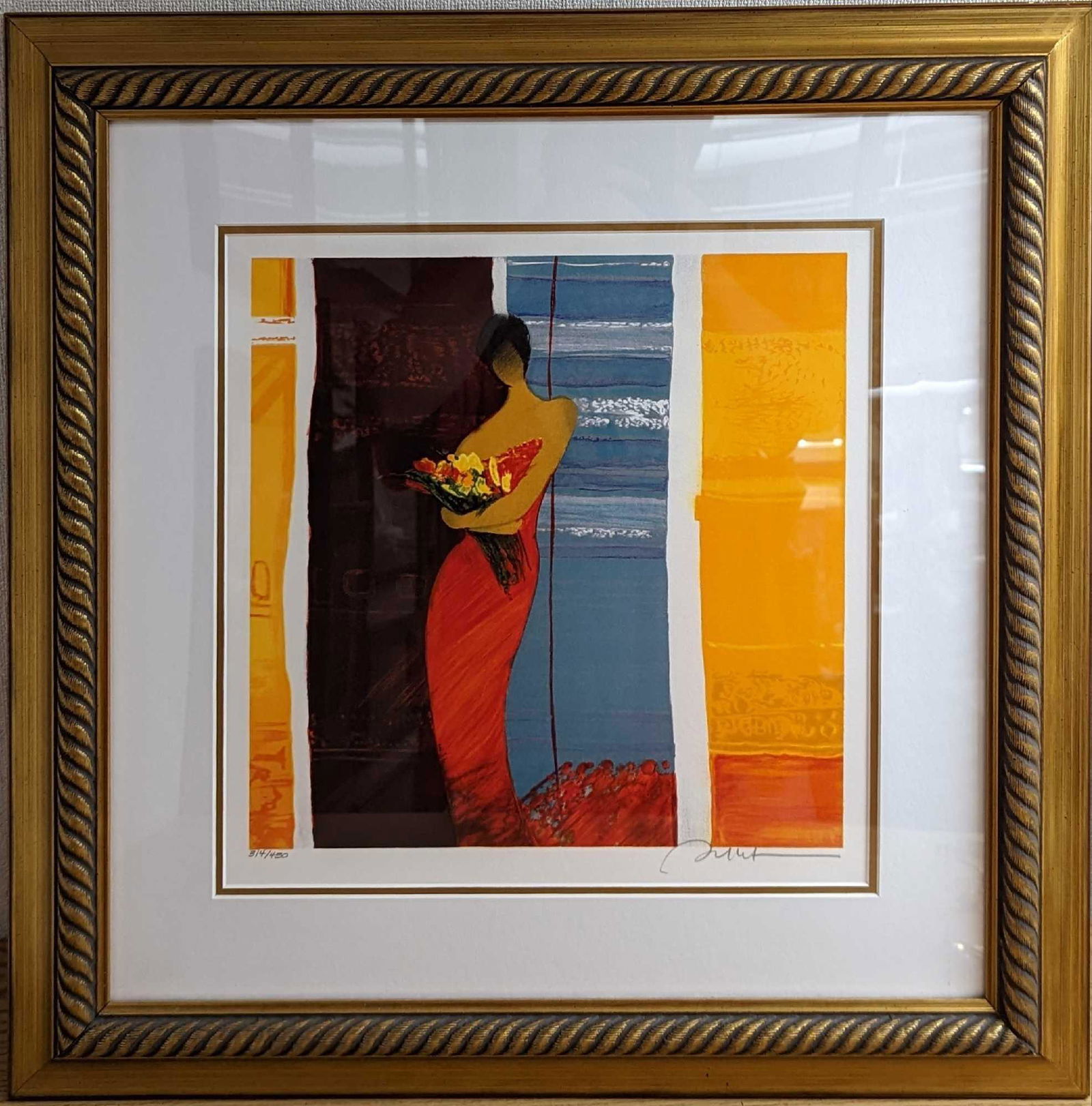 F38 Framed S/N Emile Bellet Modulation Rouge Print (1 of 6)