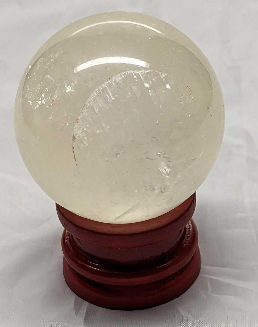 Natural Clear White Quartz Rock Crystal Ball (1 of 8)