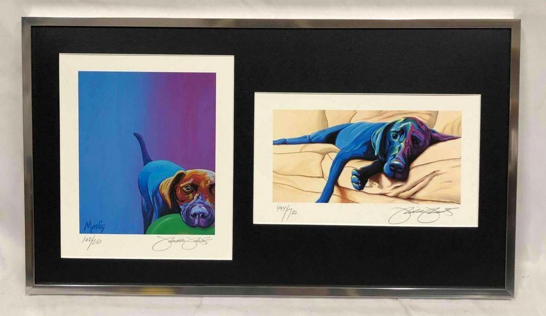 Two Framed Limited Edition Prints Of Dog Art Signed & Numbered By Artist Michelle Mardis (1 of 10)
