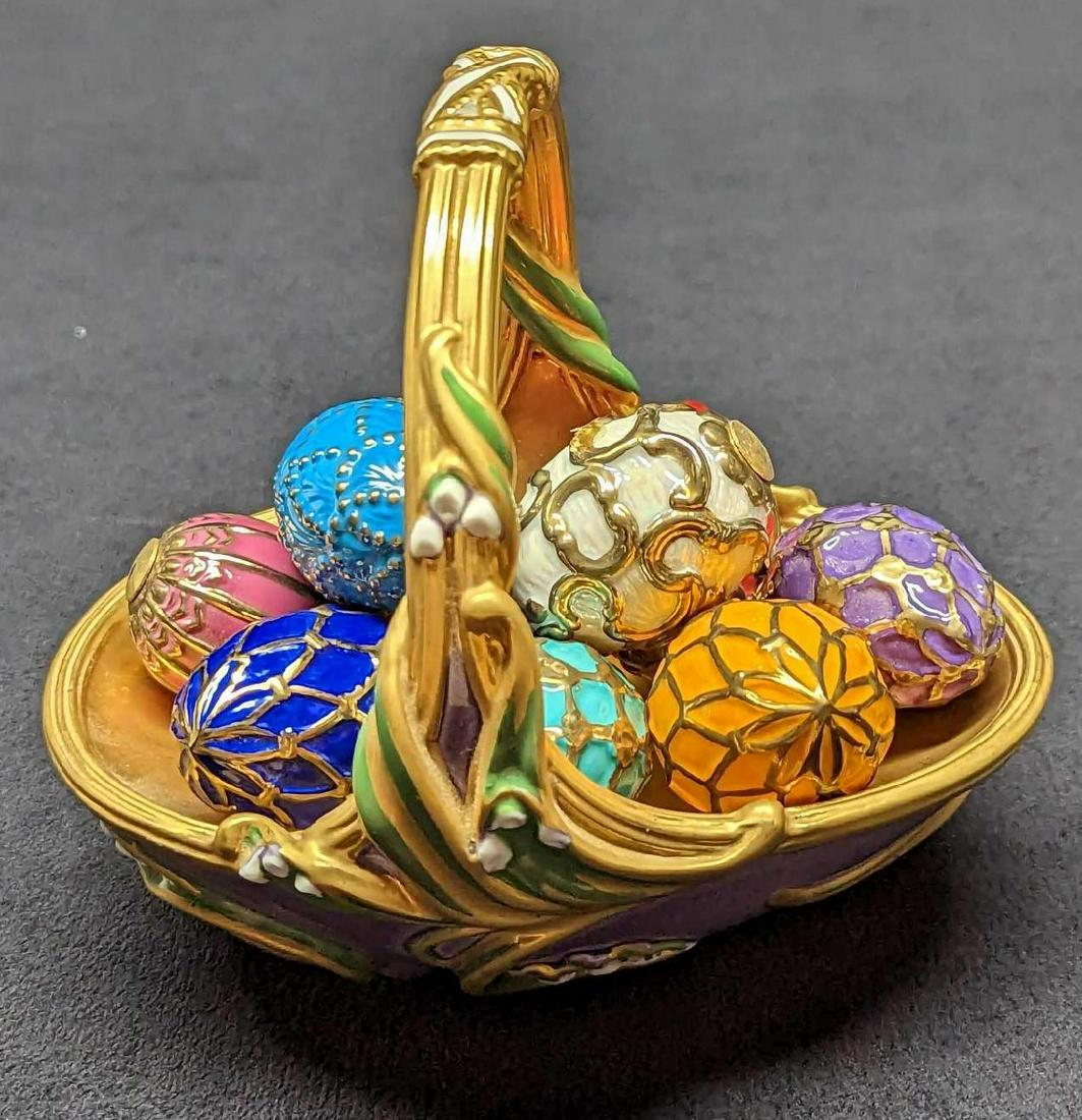 Franklin Mint House of Faberge Spring Basket 24K Gold (1 of 10)