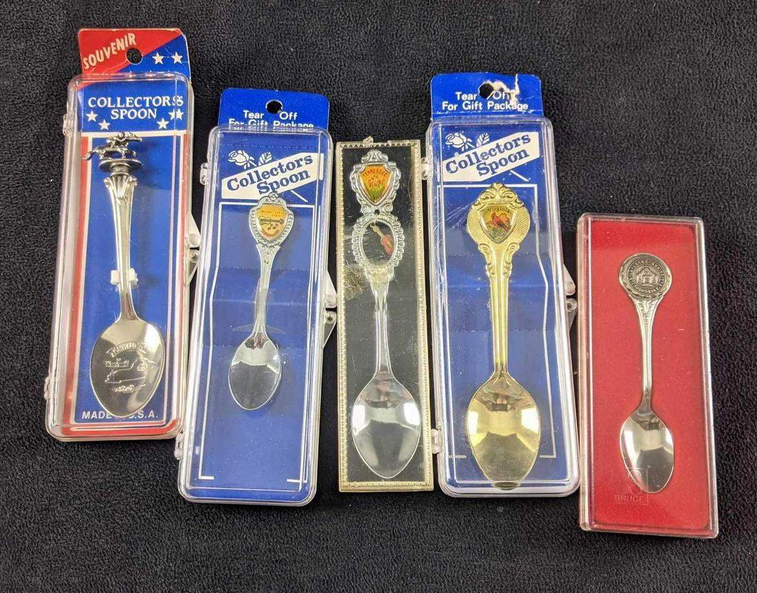 Assorted Silver Plated State Souvenir Spoons (1 of 6)
