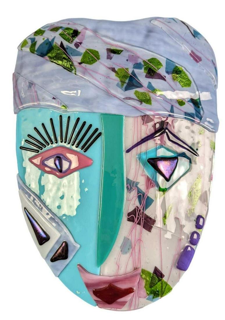 Bluegill Fused Art Glass Colorful Mask (1 of 7)