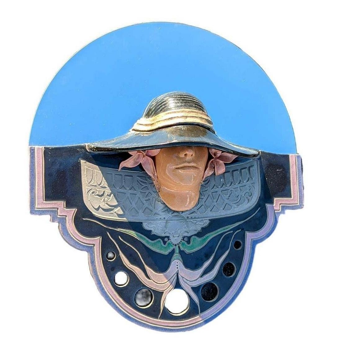 Marc Sijan Art Nouveau Pottery Lady Wall Mirror (1 of 8)