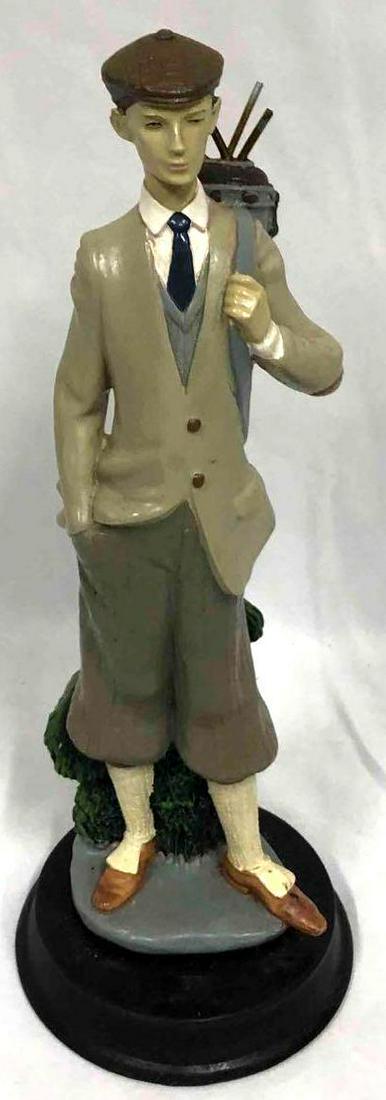 Vintage Golf Man Garden Sculpture Inspired By Lladro 'Waiting To Tee" (1 of 5)