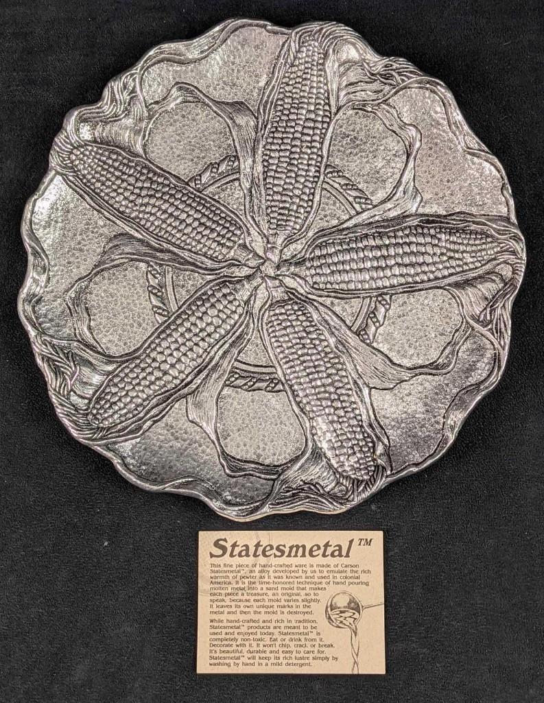 Carson Statesmetal Corncob Serving Pewter Like Plate (1 of 9)