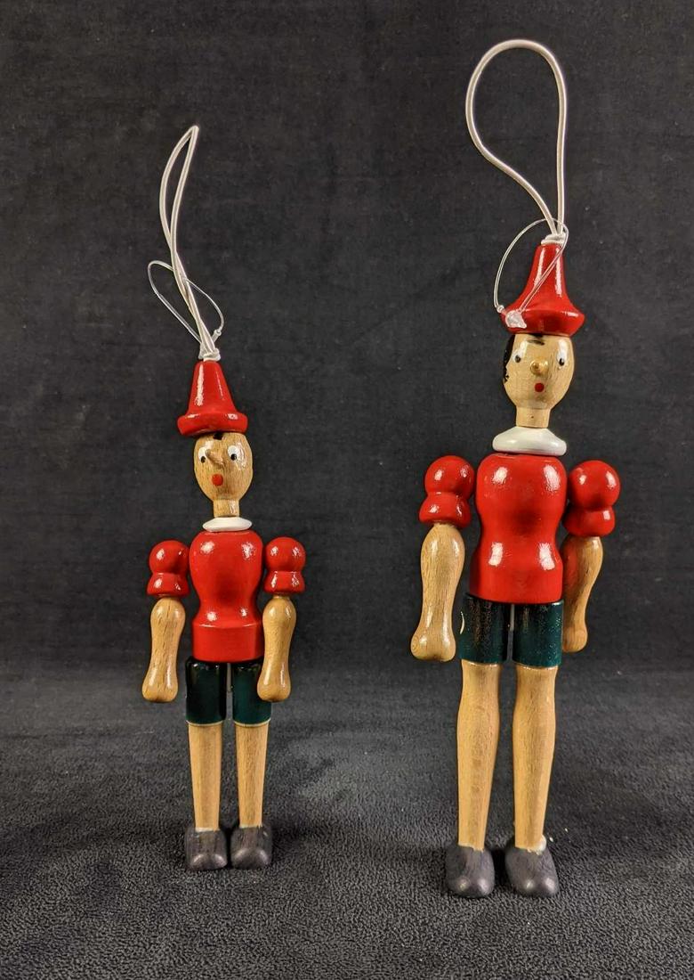 Vintage Italian Hand Painted Wooden Pinocchio Dolls (1 of 5)
